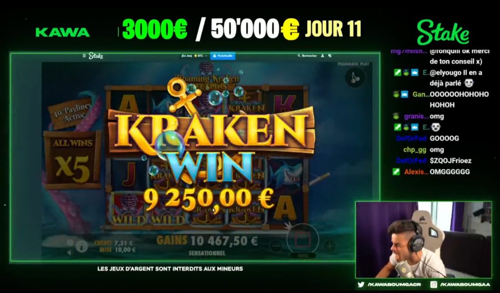gain release the kraken kawaboumga 10000 euros