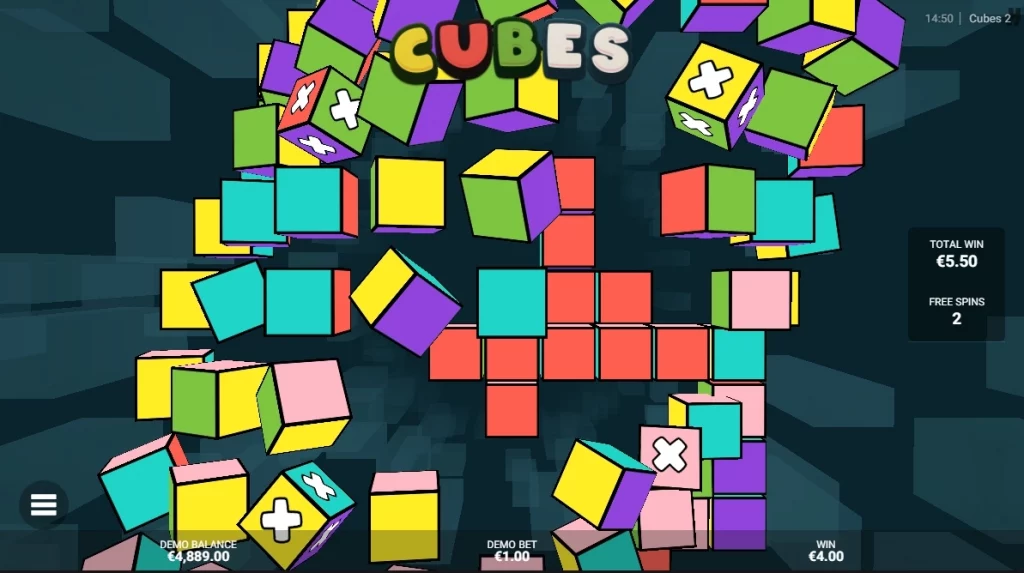 couleurs sticky durant le bonus de cubes 2 de hacksaw gaming
