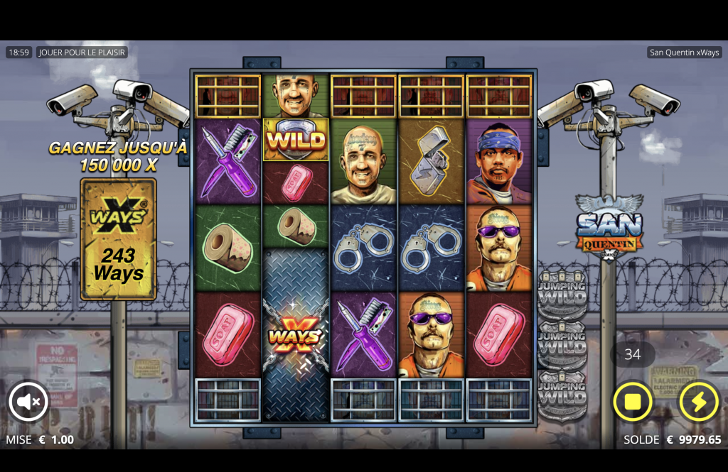 Fonctionnalité numéro 1 dans le jeu de base de San Quentin xWays de Nolimit City