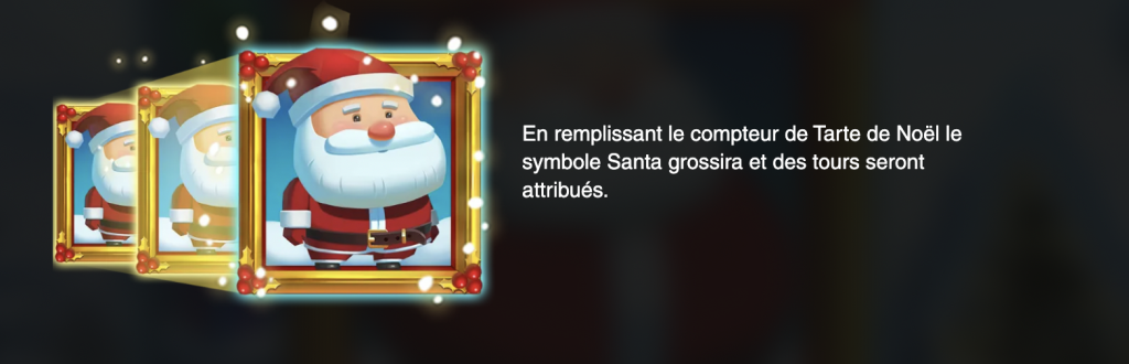 Symbole du père Noël durant les parties gratuites sur la machine a sous Fat Santa de Push Gaming
