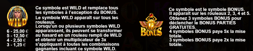 Symbole wild + bonus