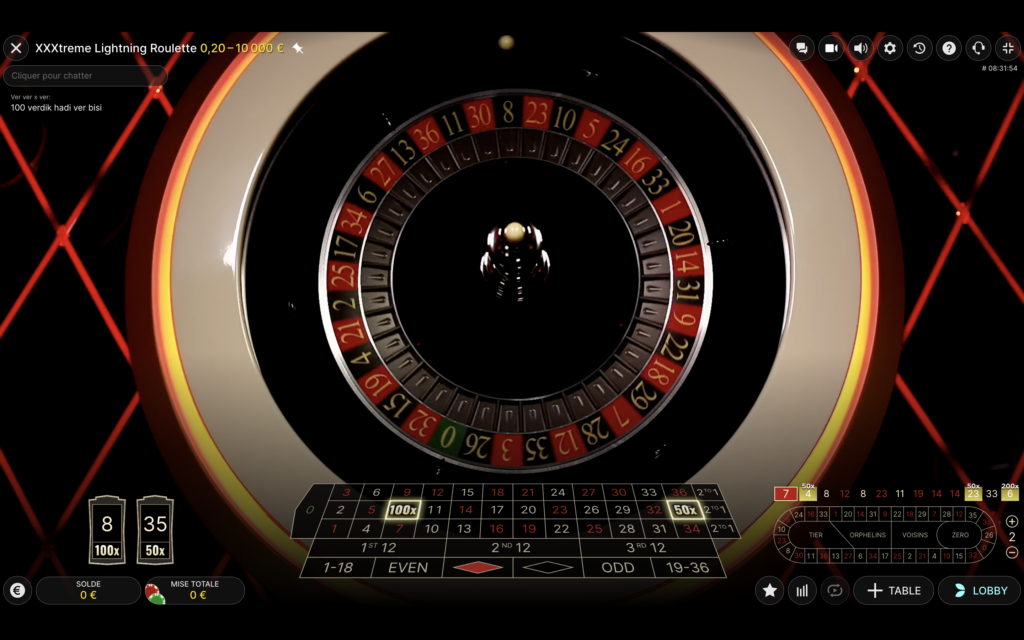 xxxtreme lightning roulette