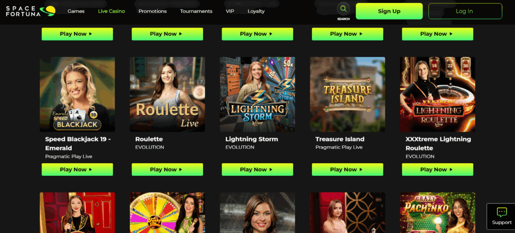 Space Fortuna XXXTreme Lightning Roulette