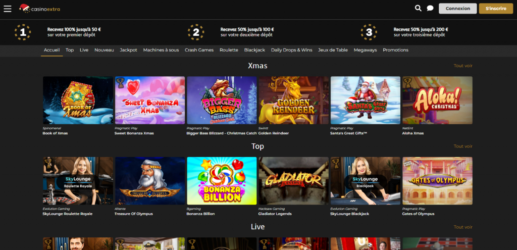 T : Casino Extra est sûrement le site le plus populaire du marché du casino en ligne après Stake 