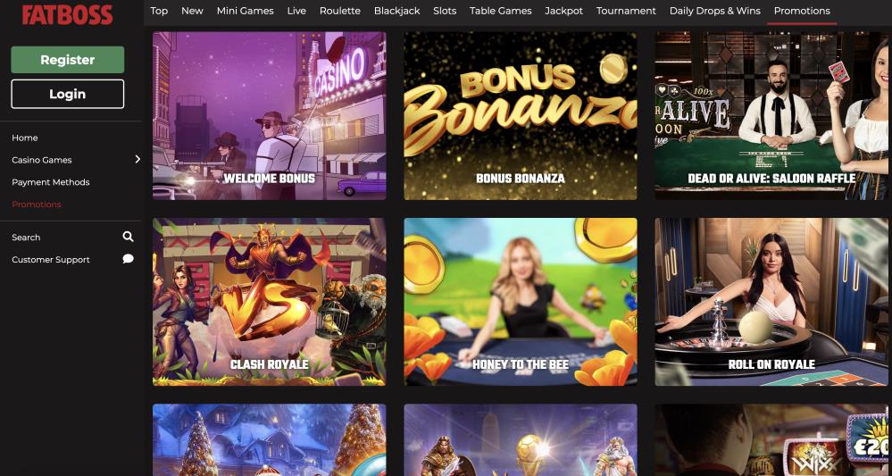 T : Les différentes promotions disponibles sur le casino en ligne Fatboss 