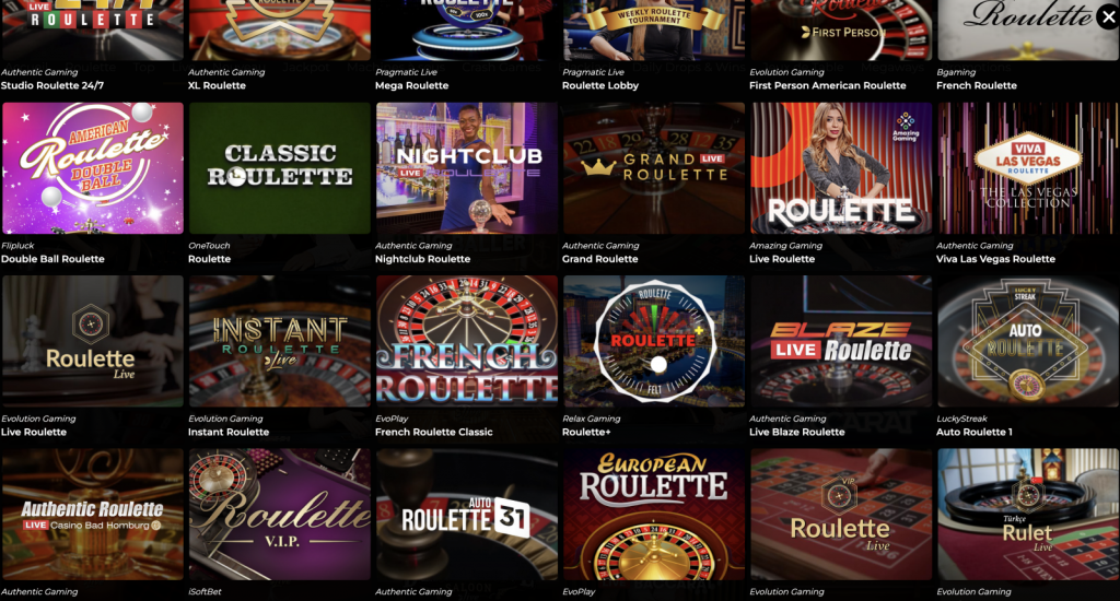T : Les différentes roulettes qui sont disponibles sur le casino en ligne Casino Extra 