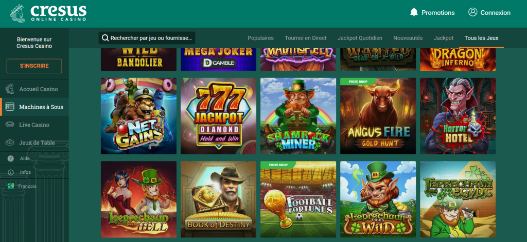 Cresus Casino offre sans wager