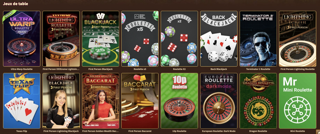 myempire casino table games