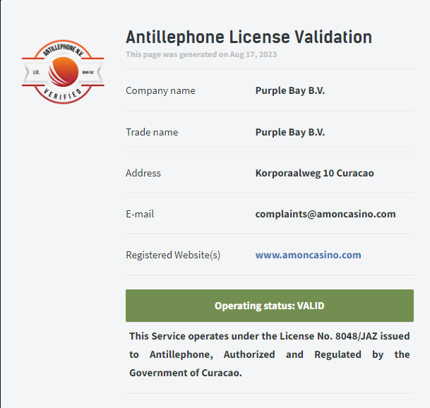 License Antillephone Curaçao