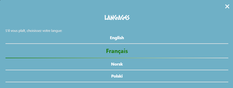Langues disponibles