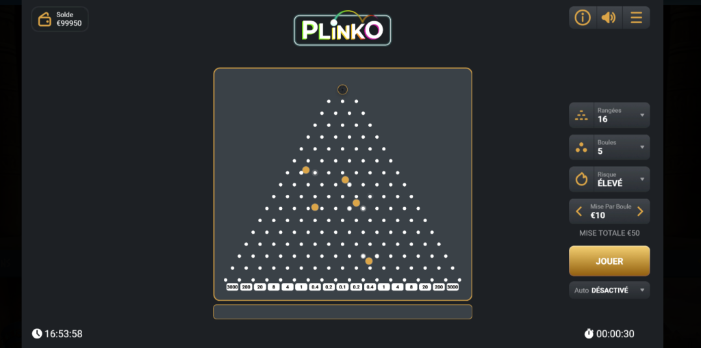 Mini-jeux Plinko