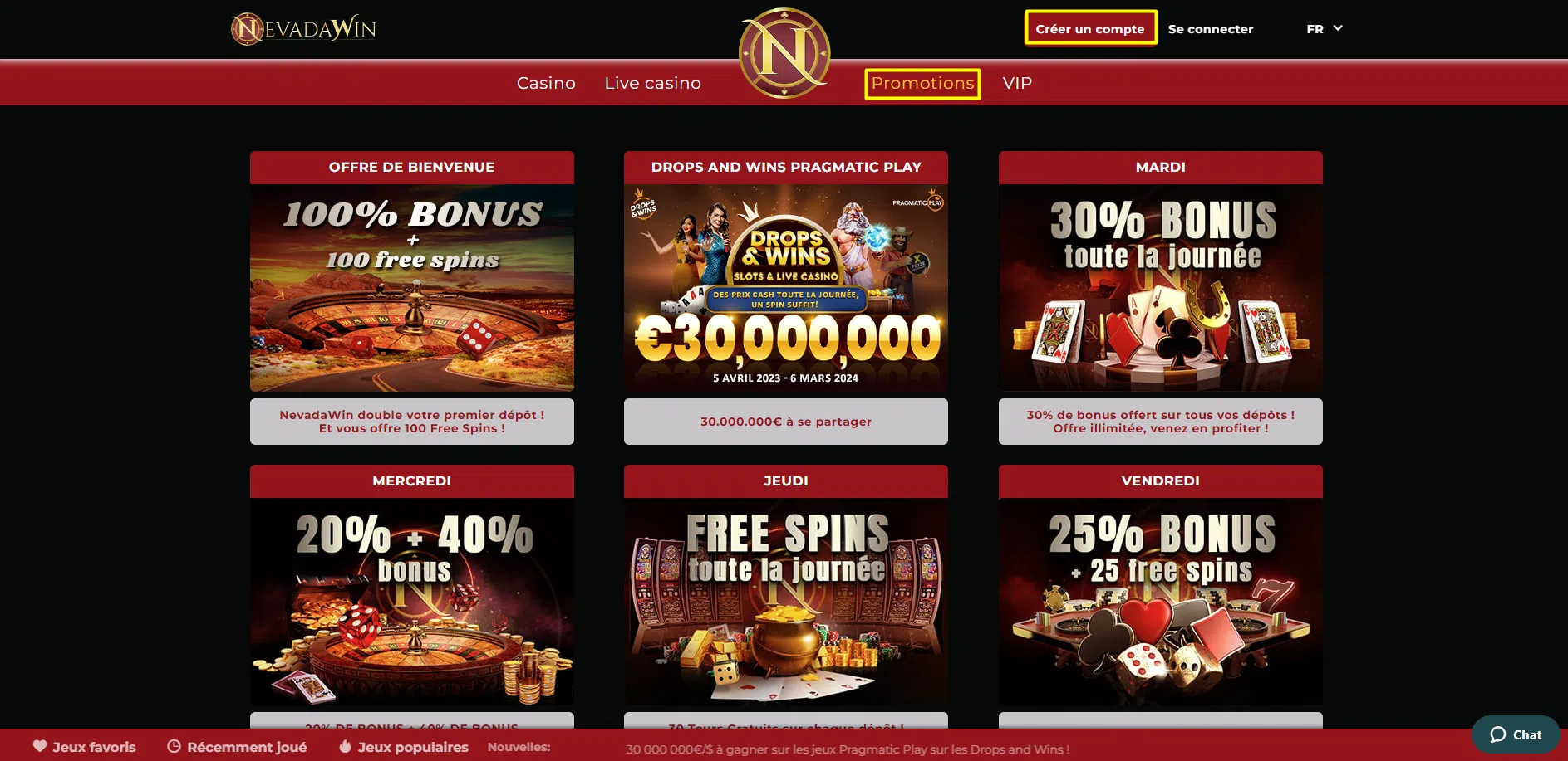 Promotions Nevada Casino
