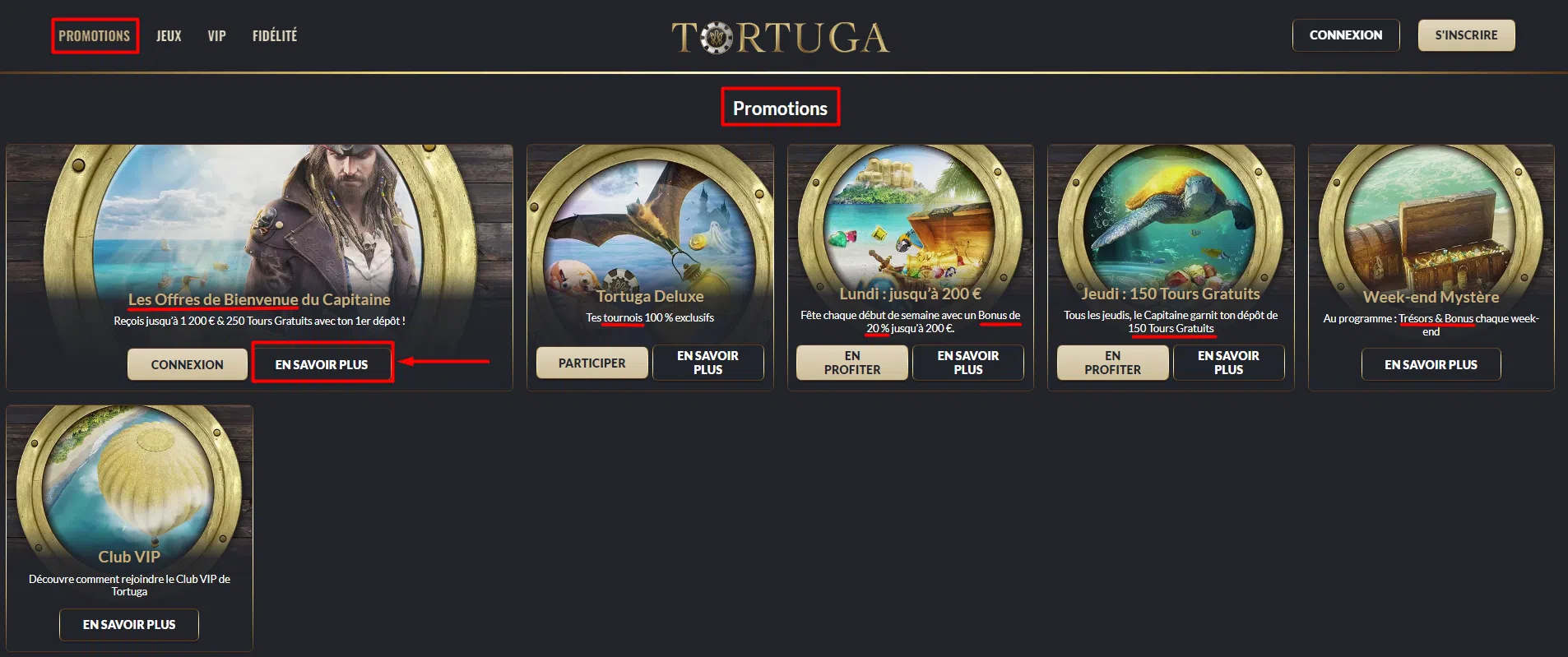 Types bonus Tortuga