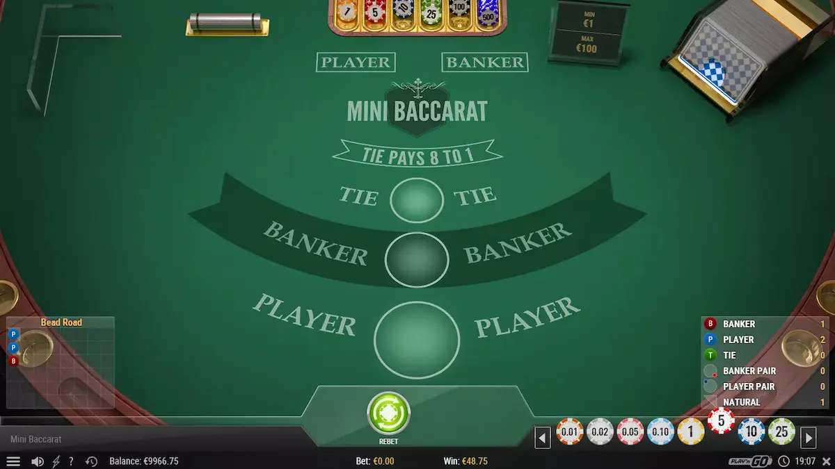 Play'n Go fournisseur de jeux Baccarat