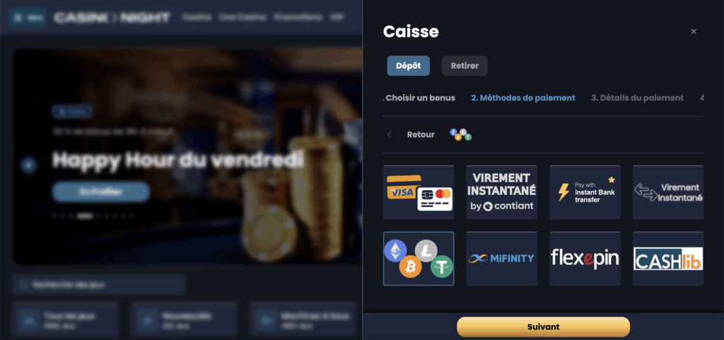 casinonight dépôt