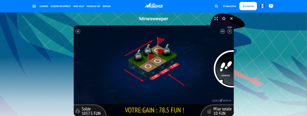 Explication jeu des mines Minesweeper