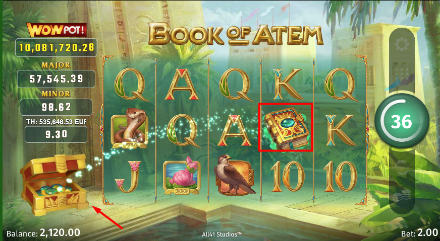 Machine à sous avec jackpot progressif : Book of Atem
