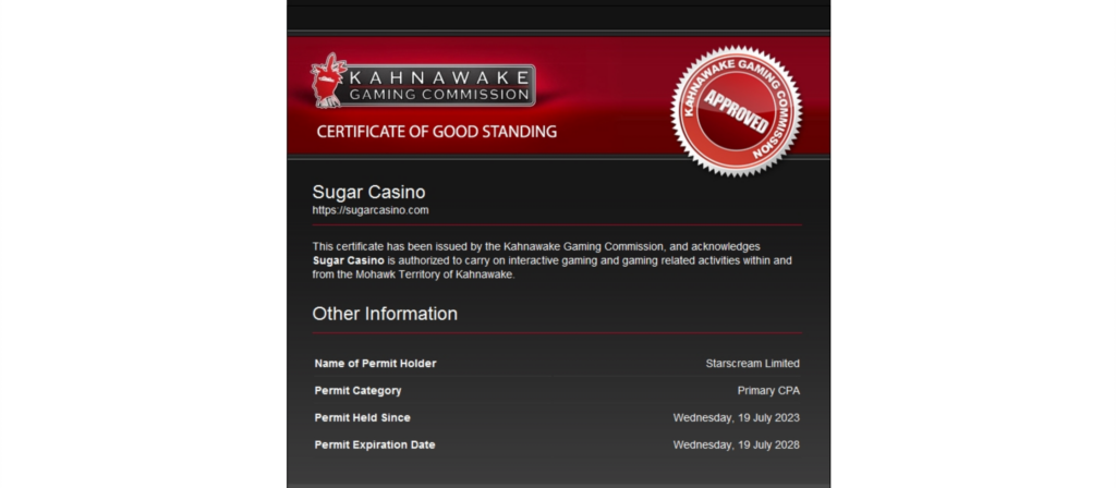 licence sugar casino