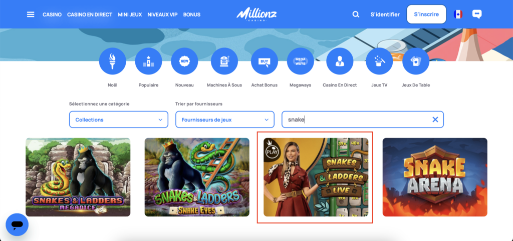 millionz snake and ladders live