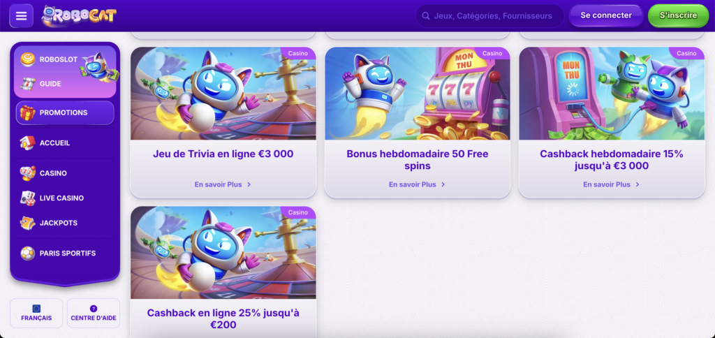 bonus cashback robocat
