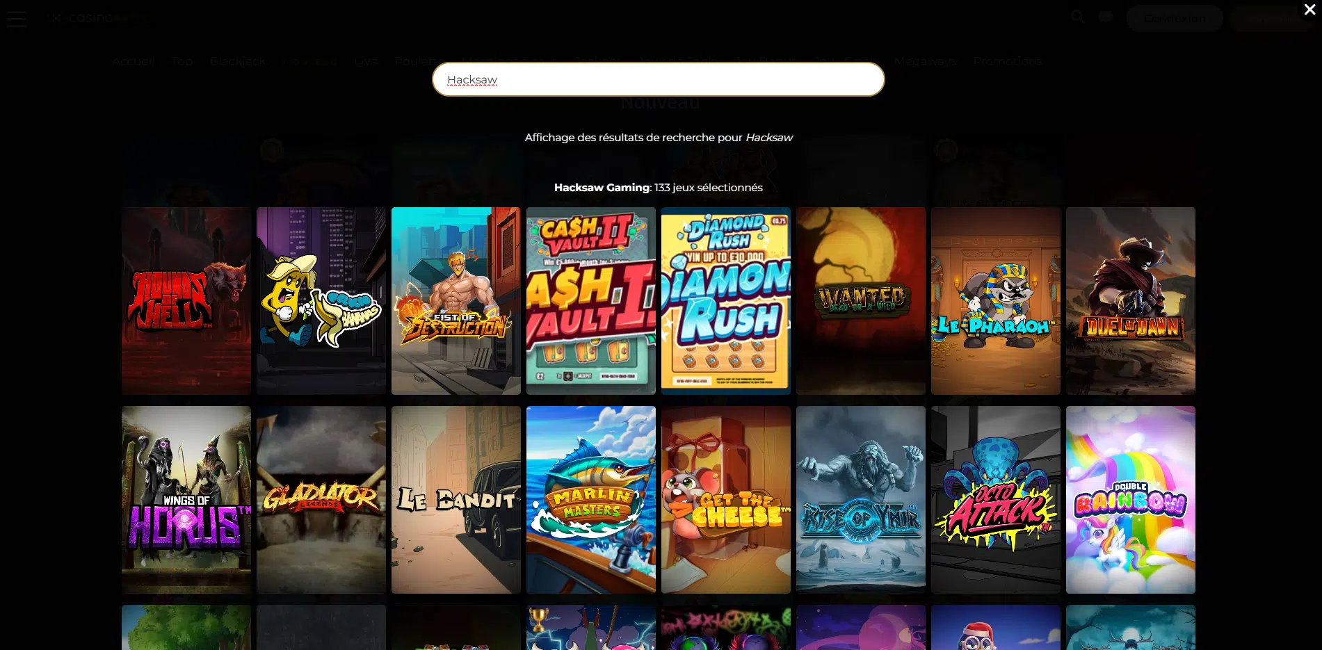 Hacksaw Gaming se trouve esur Casino Extra