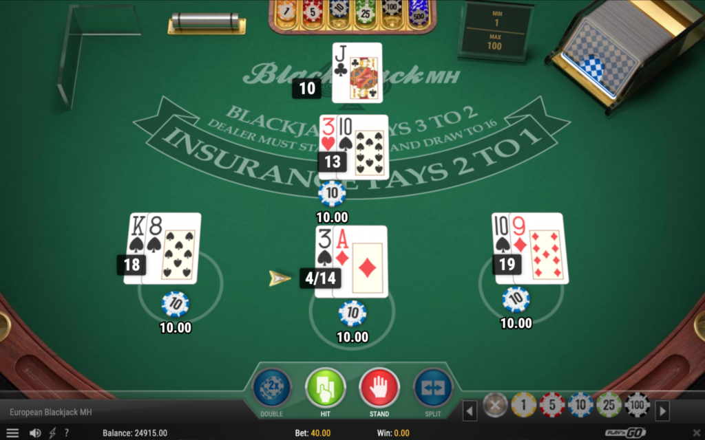 split blackjack
