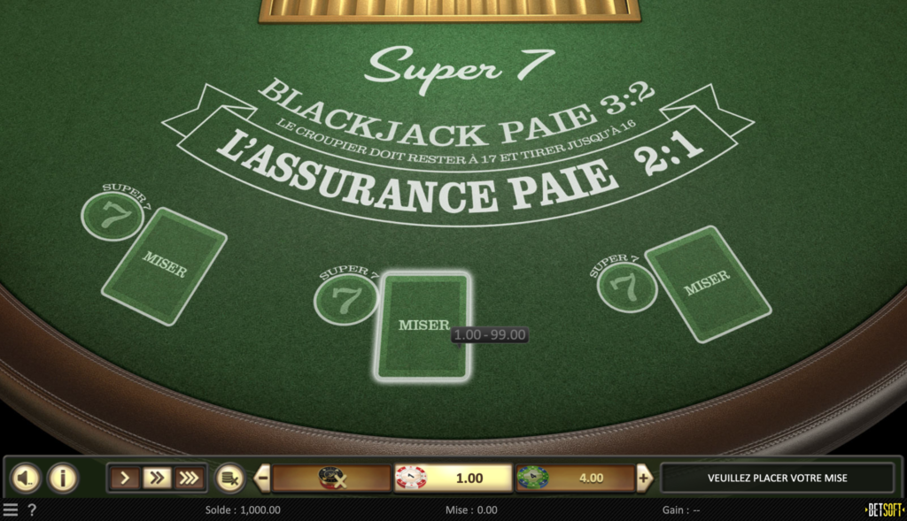 super 7 blackjack