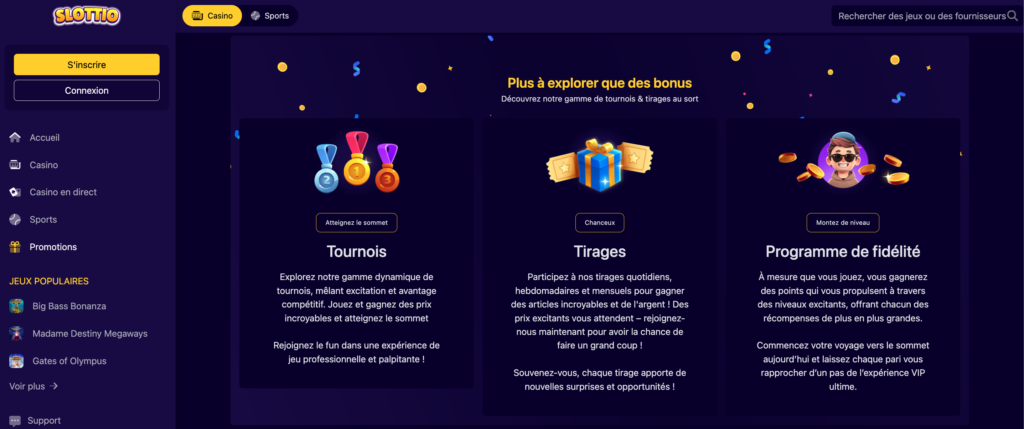 tournois slottio