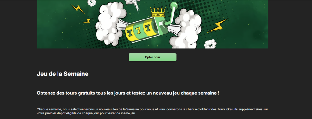 Jeu de la semaine Betblast