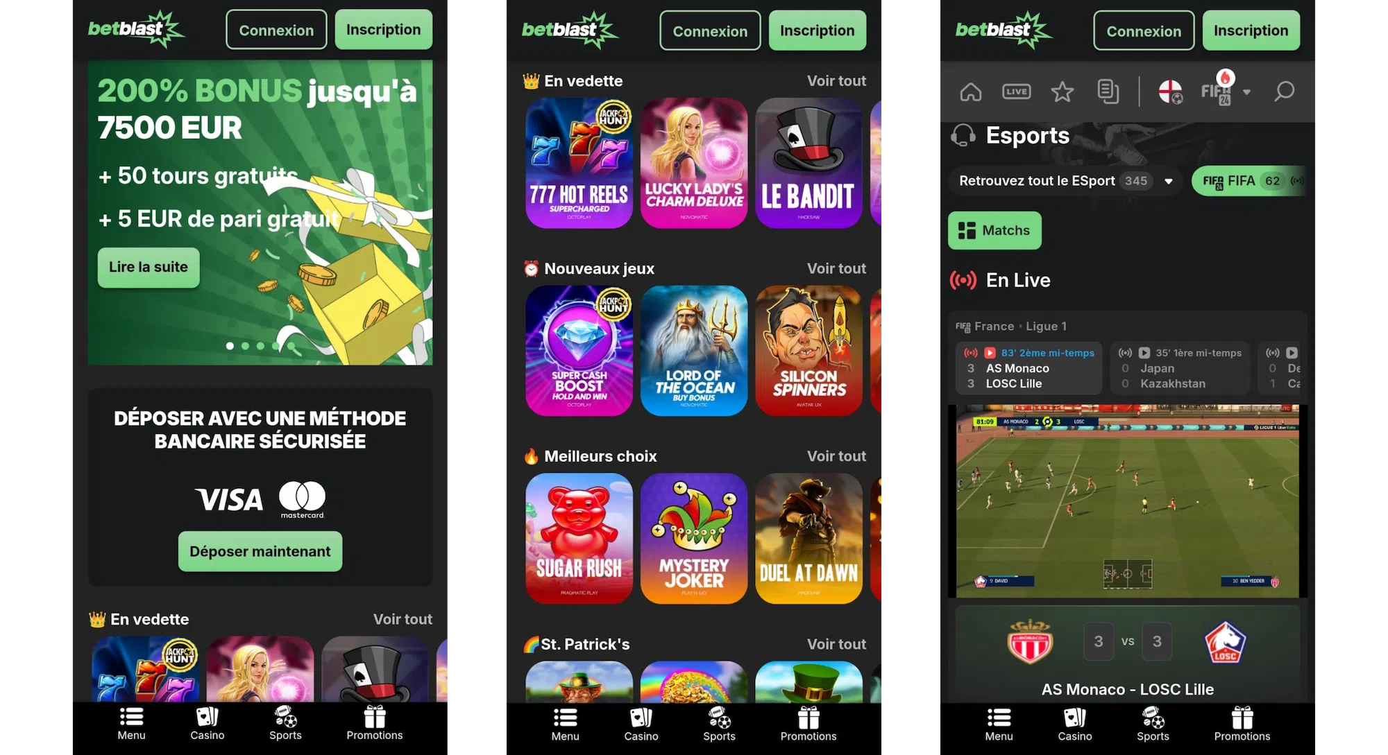 betblast sur mobile