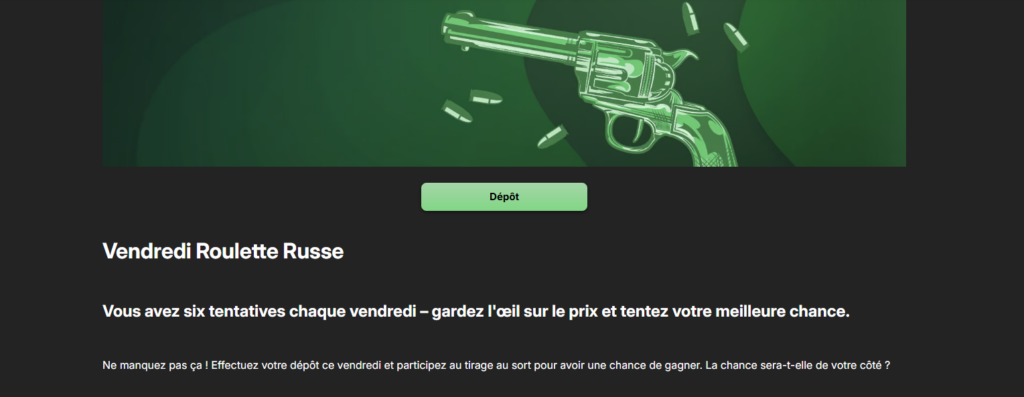 Vendredi Roulette russe Betblast