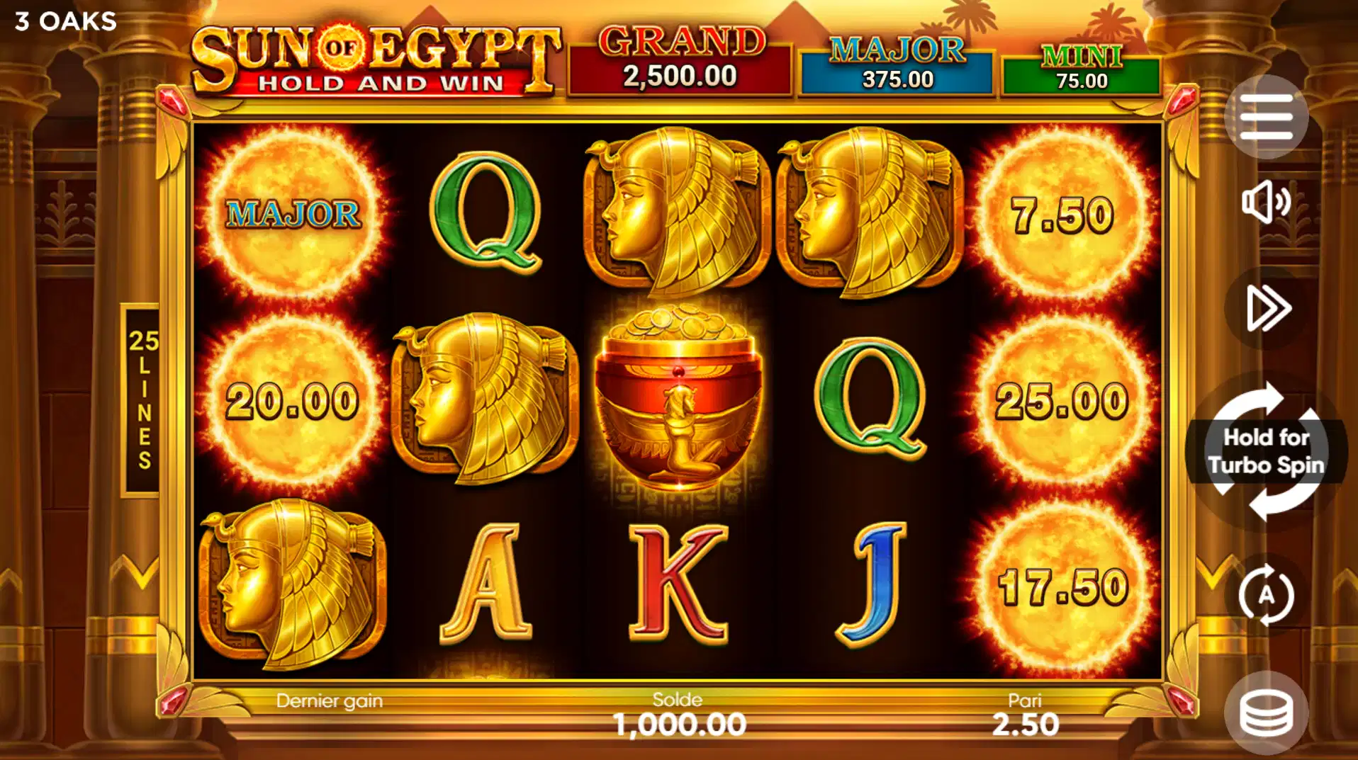 Sun of Egypt est une machine à sous de BNG
