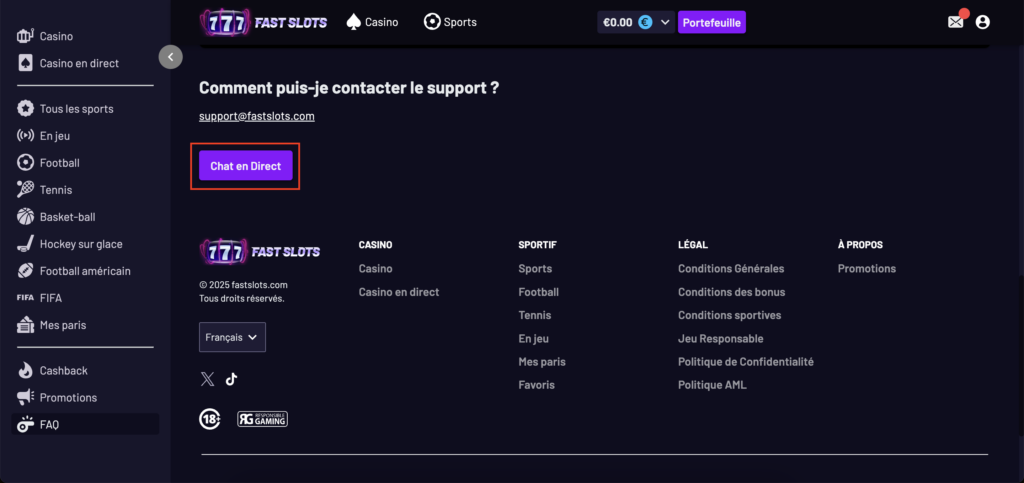 fast slots support client