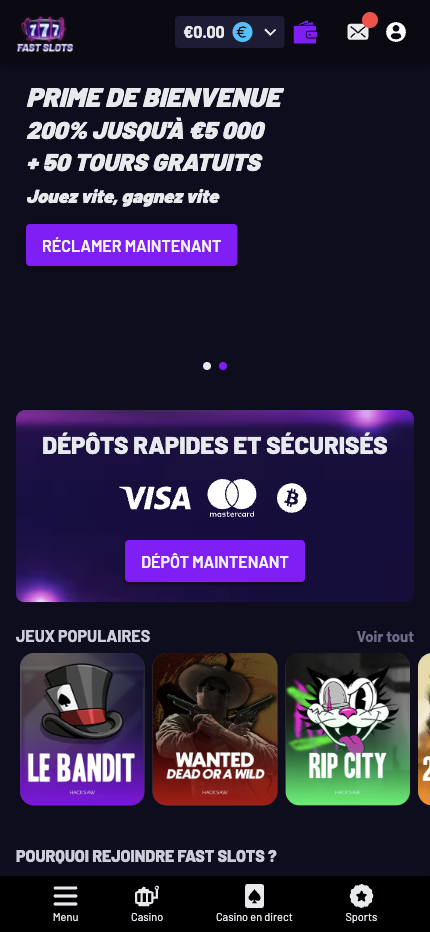 fast slots mobile