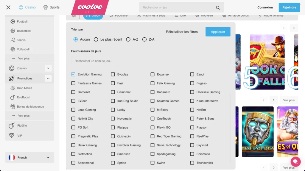 providers evolvebets