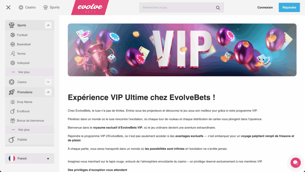 vip evolvebets