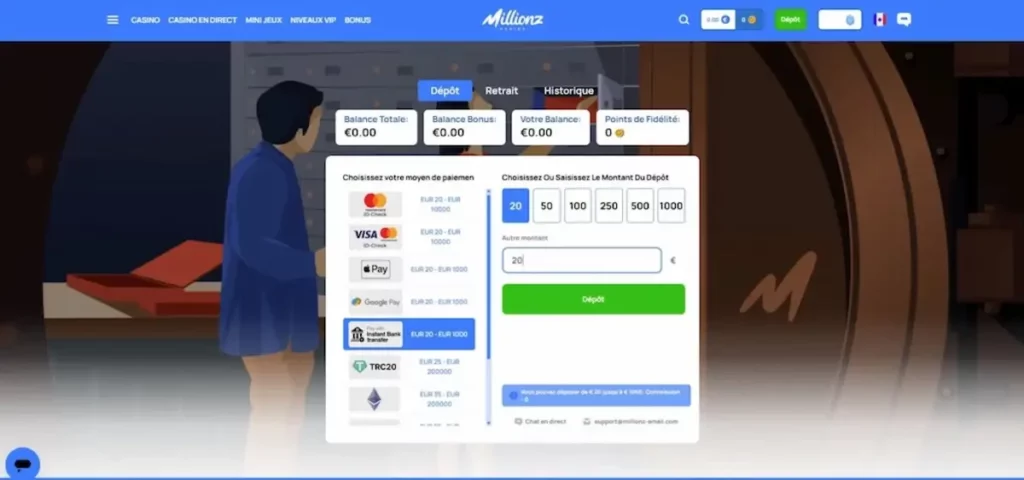 Virement bancaire casino en ligne