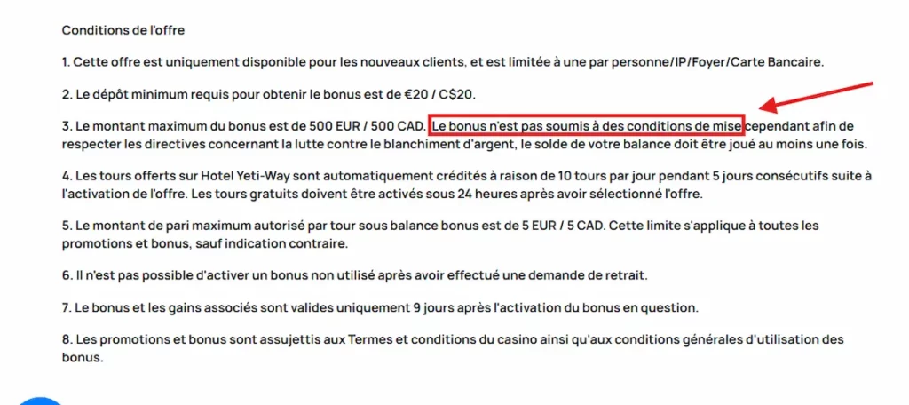Millionz Casinos bonus sans Wager