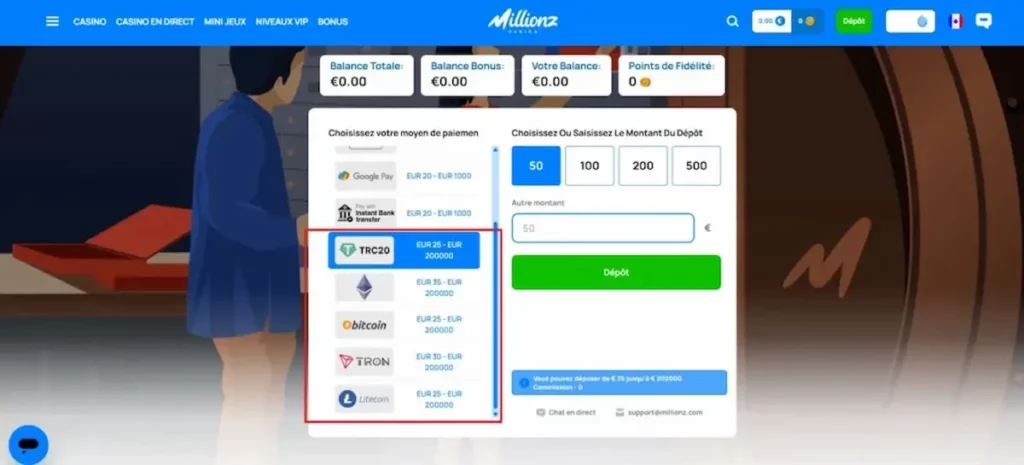 Cryptomonnaies casino en ligne