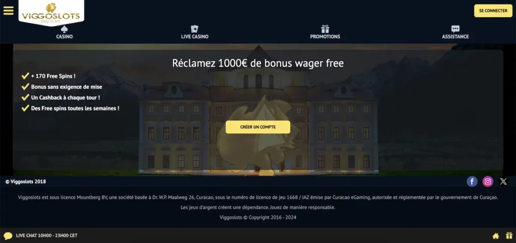 Viggoslots Casino sans wager