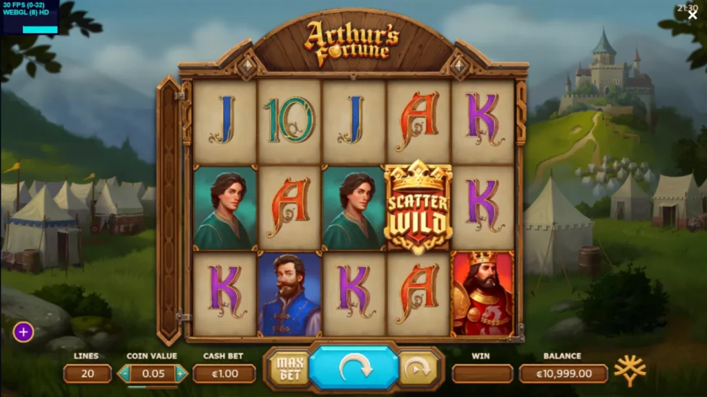 Machine à sous Arthur's Fortune : graphisme