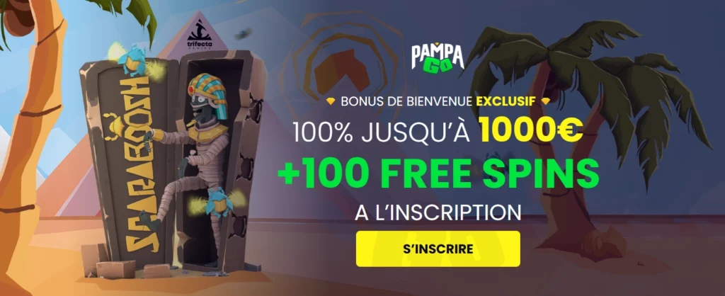 Bonus de bienvenue exclusif de Pampago