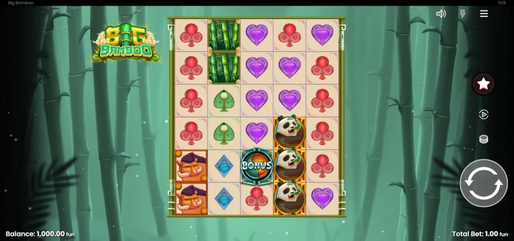 Machine à sous Big Bamboo : graphisme