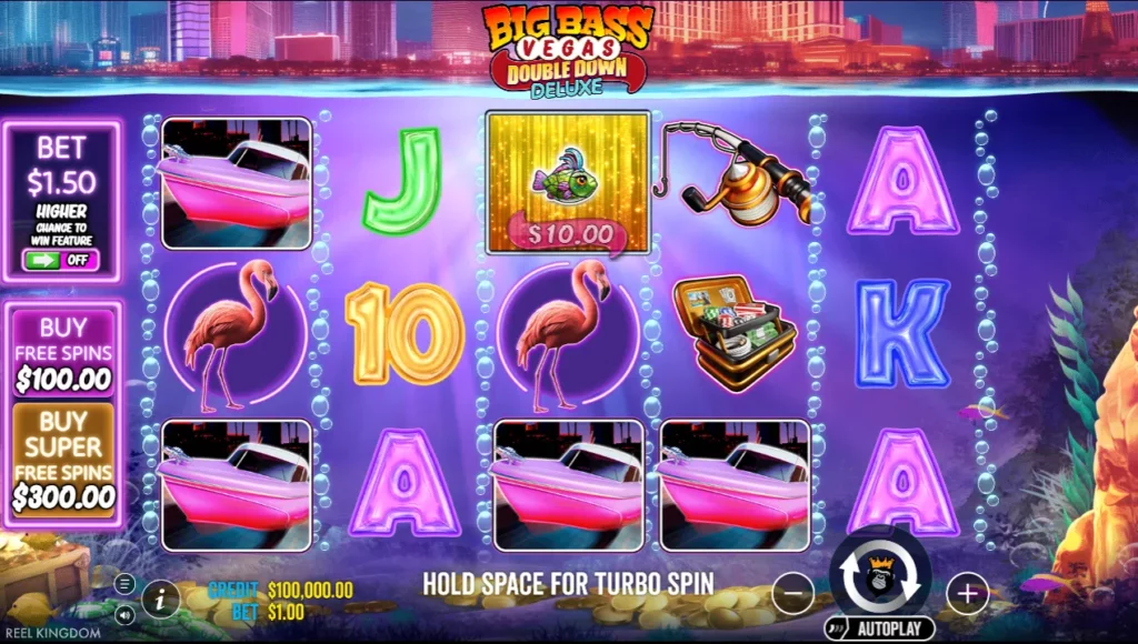 Machine à sous Big Bass Vegas Double Down Deluxe : graphisme