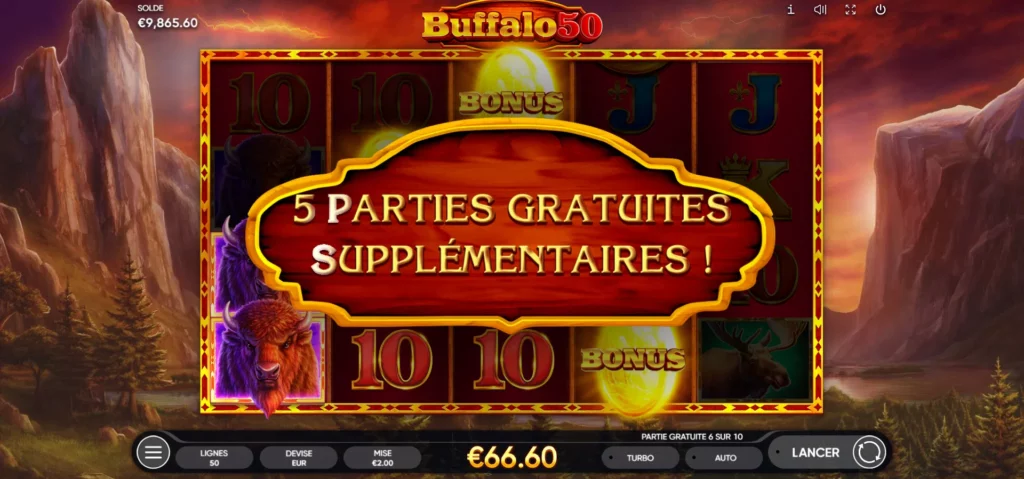 Machine à sous Buffalo 50 : jackpot
