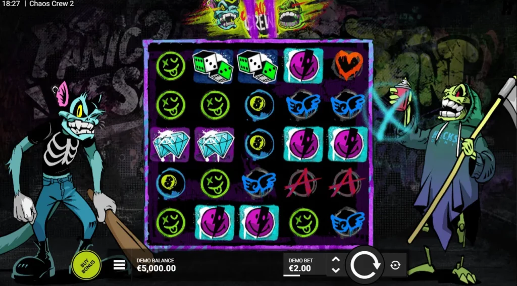 Machine à sous Chaos Crew 2 : graphisme