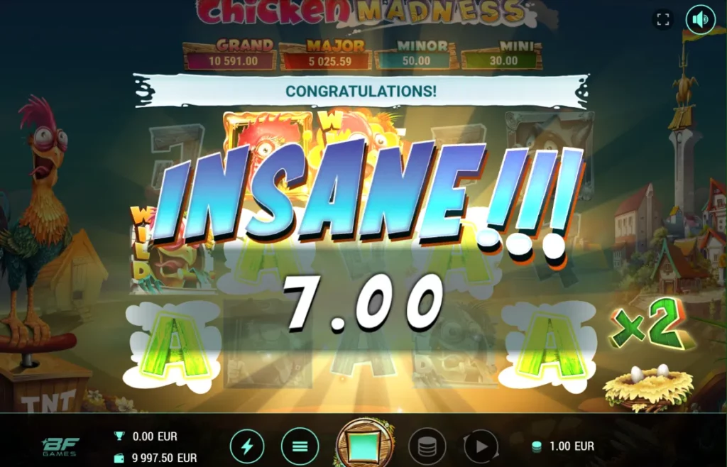 Machine à sous Chicken Madness : caractéristiques