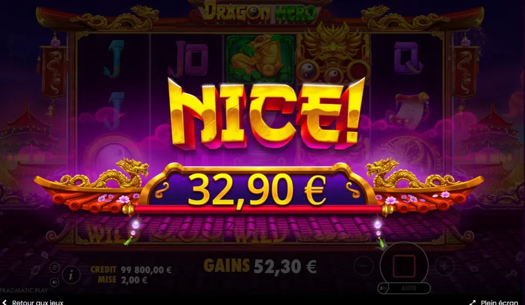 Machine à sous Dragon Hero : caractéristiques