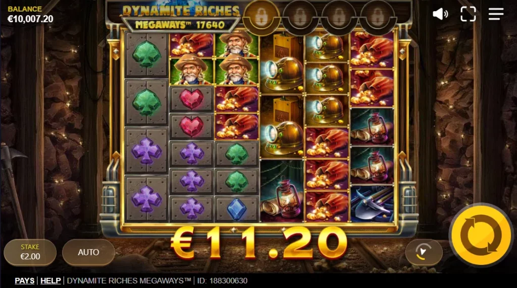 Machine à sous Dynamite Riches Megaways : graphisme