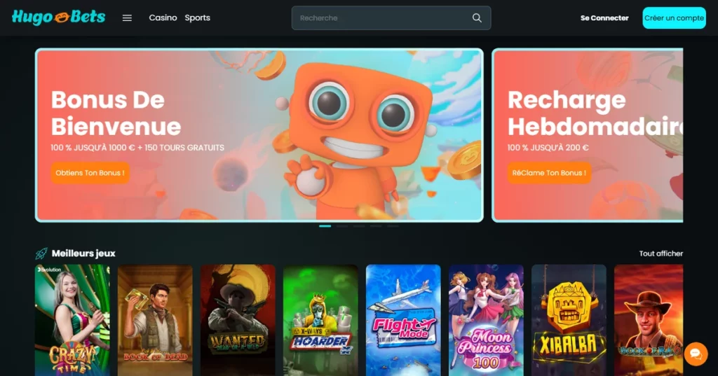 Hugo Bets free spins sans dépôt